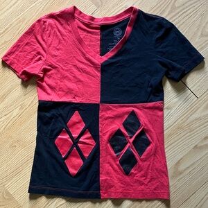 DC Comics Red and Black Short Sleeve Tee